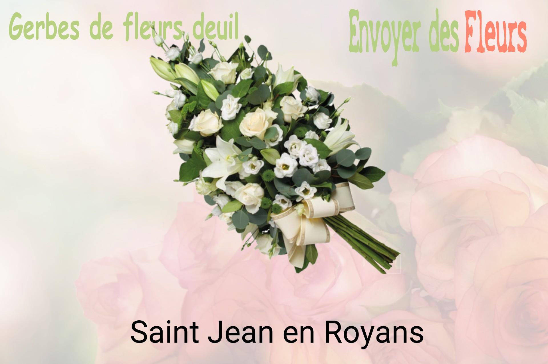 Gerbe de fleurs de deuil livrée à Saint-Jean-en-Royans